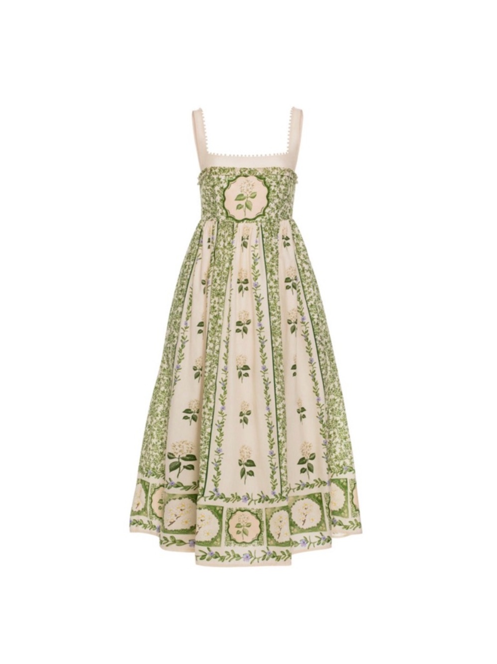 Agua by Agua Bendita Barbara floral cotton midi dress (S)
